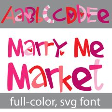 Marry Me Market Color Font