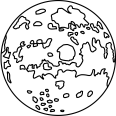 Planet Mars Outline