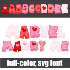 Marvel Marry Me Color Font