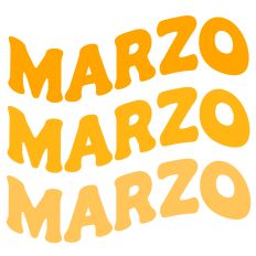 Marzo March Spanish Retro Wavy Layered Word