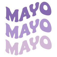 Mayo May Spanish Retro Wavy Layered Word