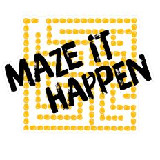 MAZE IT HAPPEN CORN MAZE SQUARE THANKSGIVING PUN