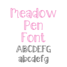 Meadow Pen Font, Cute Handwritten Font, Decorative Font