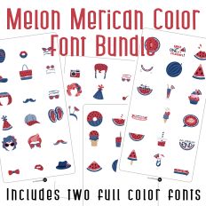 Melon Merican Full Color Font Bundle