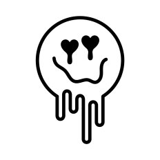 Melting Heart Eyes Emoji SVG | Valentine's Day SVG | Love SVG
