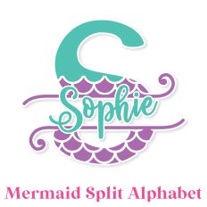 Mermaid Split Alphabet and Numbers
