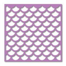 Mermaid Fish Tail Scales Stencil