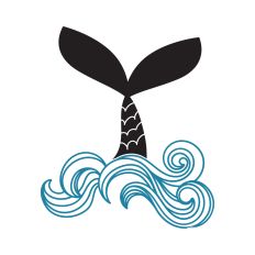 Mermaid tail with waves