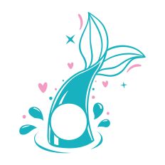 Mermaid Tail Monogram SVG Cut File