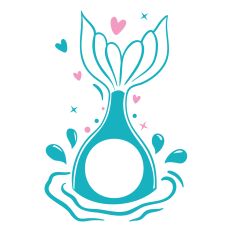Mermaid Tail Monogram SVG Cut File