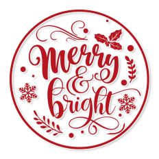 Merry and Bright Christmas SVG Quote