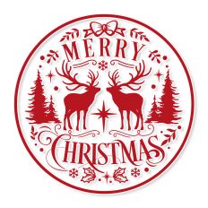Merry Christmas Round SVG Quote