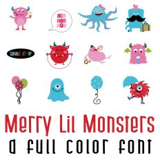 Merry Lil' Monsters Full Color Font