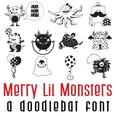 Merry Lil' Monsters Doodlebat Font