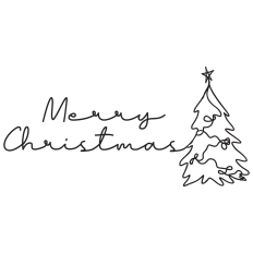 Merry Christmas With Cute Tree