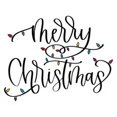 Merry Christmas with Christmas Lights