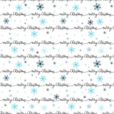 Merry Christmas with Snowflakes Pattern