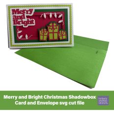Merry and Bright Christmas Shadowbox Card