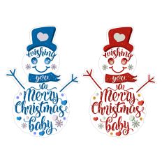 Snowman Merry Christmas Stickers 