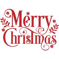 Merry Christmas Floral Design 