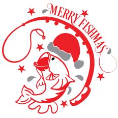 Merry Fishmas - Merry Christmas Fishing Design 