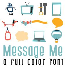 Message Me Full Color Font