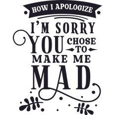 I Apologize Sorry You Made Me Mad
