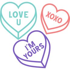 Hearts - Love U, XOXO, & I'm Yours
