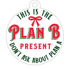 Holly Jolly Gift Tag - Plan B Gift