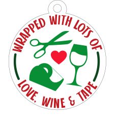 Holly Jolly Gift Tag - Wrapped Love and Wine