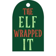 Merry Mod Gift Tag - Elf Wrapped It