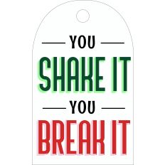 Merry Mod Gift Tag - Shake It Break It