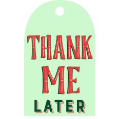 Merry Mod Gift Tag - Thank Me Later