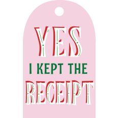 Merry Mod Gift Tag - Yes Receipt