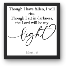 Micah 78 - The Lord Will Be My Light  Scripture SVG