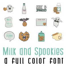Milk and Spookies Full Color Font