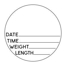 simple baby stats announcement