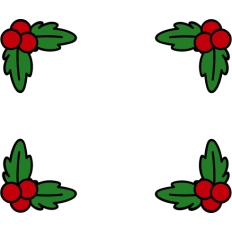 mistletoe rectangular frame