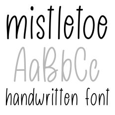 Mistletoe handwritten font