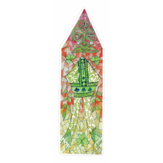 Watercolor Shamrock Mitre Stained Glass - Print and Cut