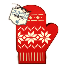 Mitten Card Nordic Snowflake 5x7