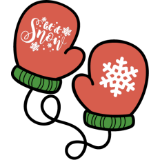 let it snow mittens