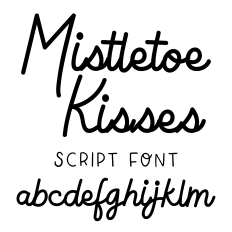 BFC Mistletoe Kisses Christmas Script Font