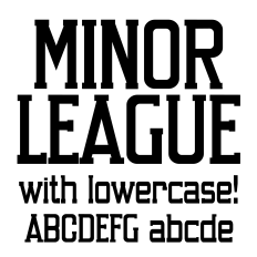 BFC Minor League with Lowercase Sporty Varsity Football Font