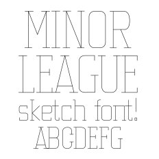 BFC Minor League Sketch Sports Football Sketch Font