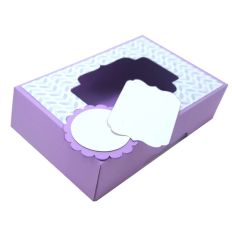 3D - Small Kraft Cookie Box with Ornate Window
