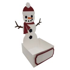 3D - Snowman Square Box