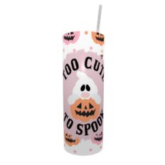 TUMBLER WRAPS SKINNY 20OZ - Too Cute To Spook