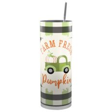 TUMBLER WRAPS SKINNY 20OZ - Farm Fresh Pumpkin Green