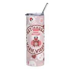 TUMBLER WRAPS SKINNY 20OZ - Snowman Hot Cocoa and Warm Wishes
